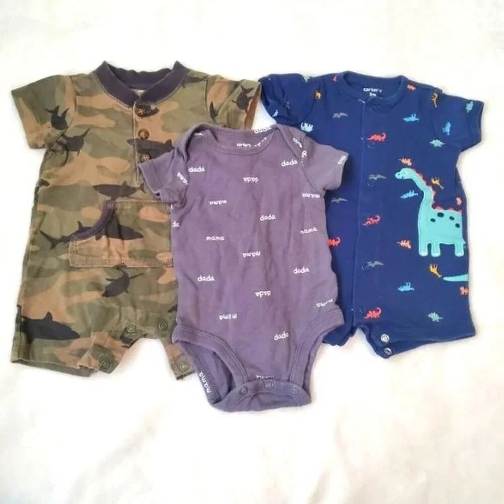 Carter's baby boy‎ Bundle Sz 3 Months rompers shorts
